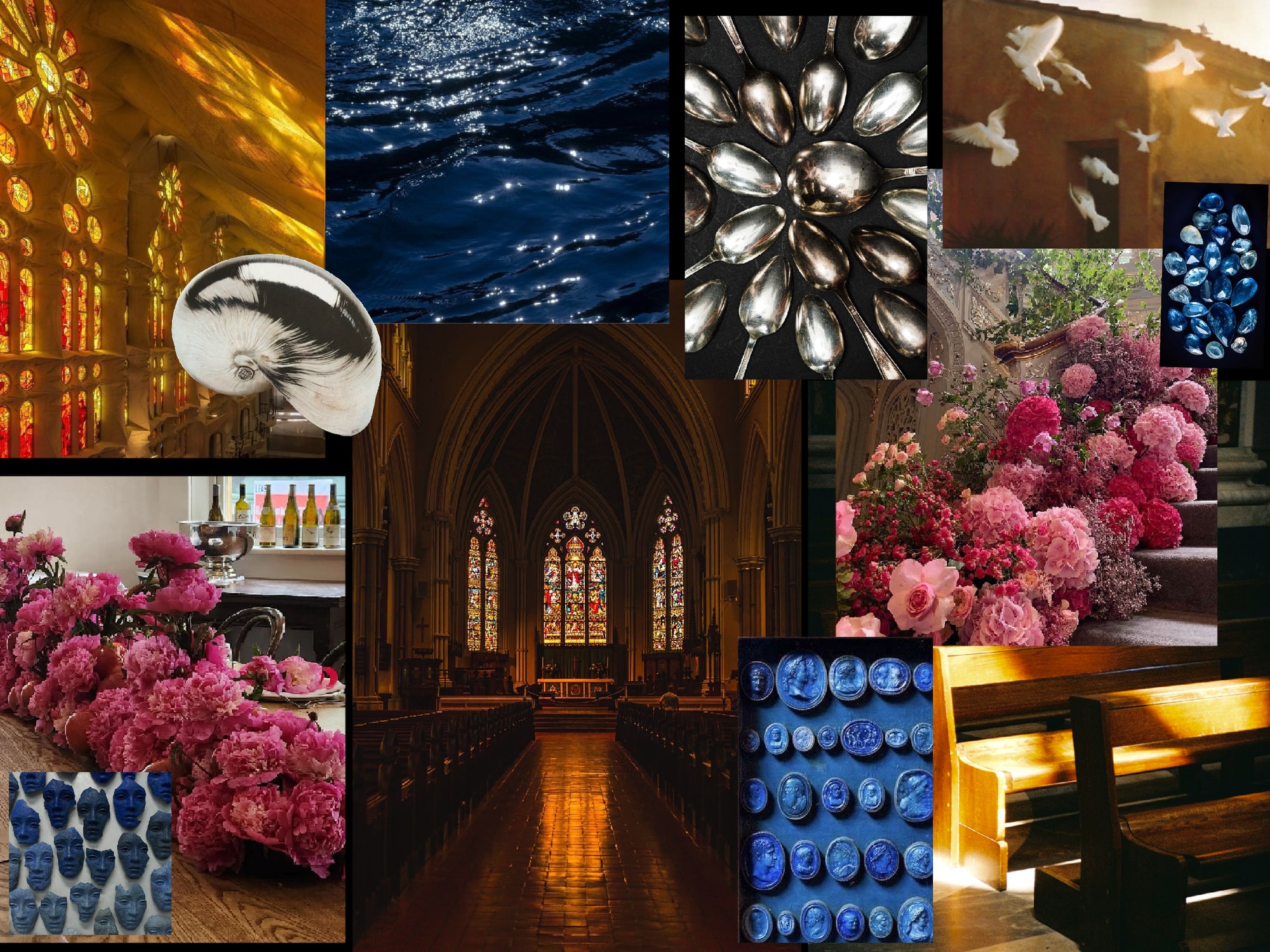 Post-Clean Girl: The Return of Opulence in Visual Culture — original visual research collage by Campbell Savage